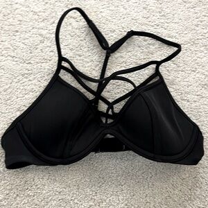 Black padded B cup swim top/bra